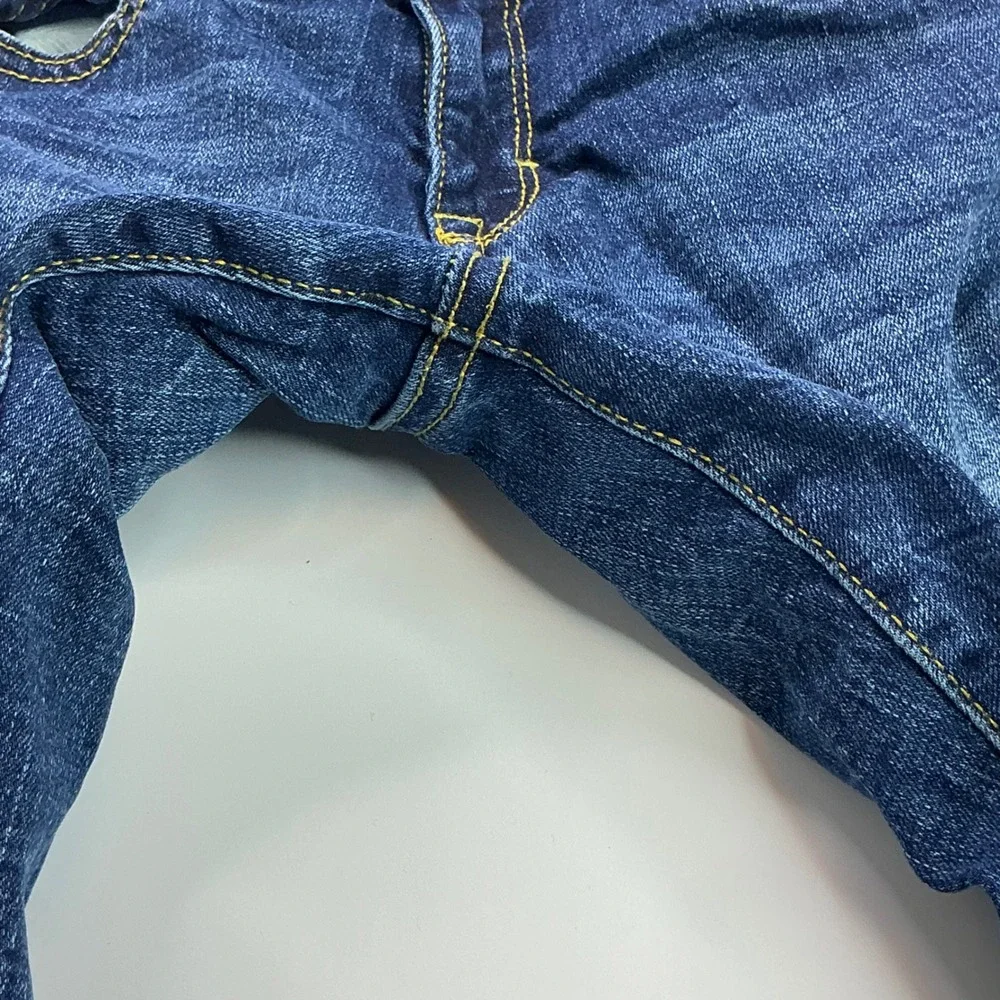 Gymboree Blue Girlfriend Jeans Kids Size 7 Adjustable Waist Dark Wash Stretch